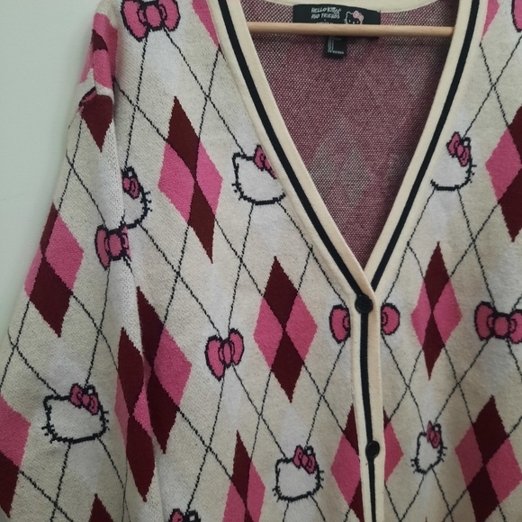 Hello Kitty & Friends x Forever 21 Argyle Cardigan Sweater - Picture 7 of 13
